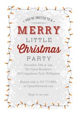 A Merry Little Party - Invitación De Navidad